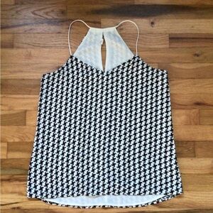 Black and White Houndstooth Halter Top / Express